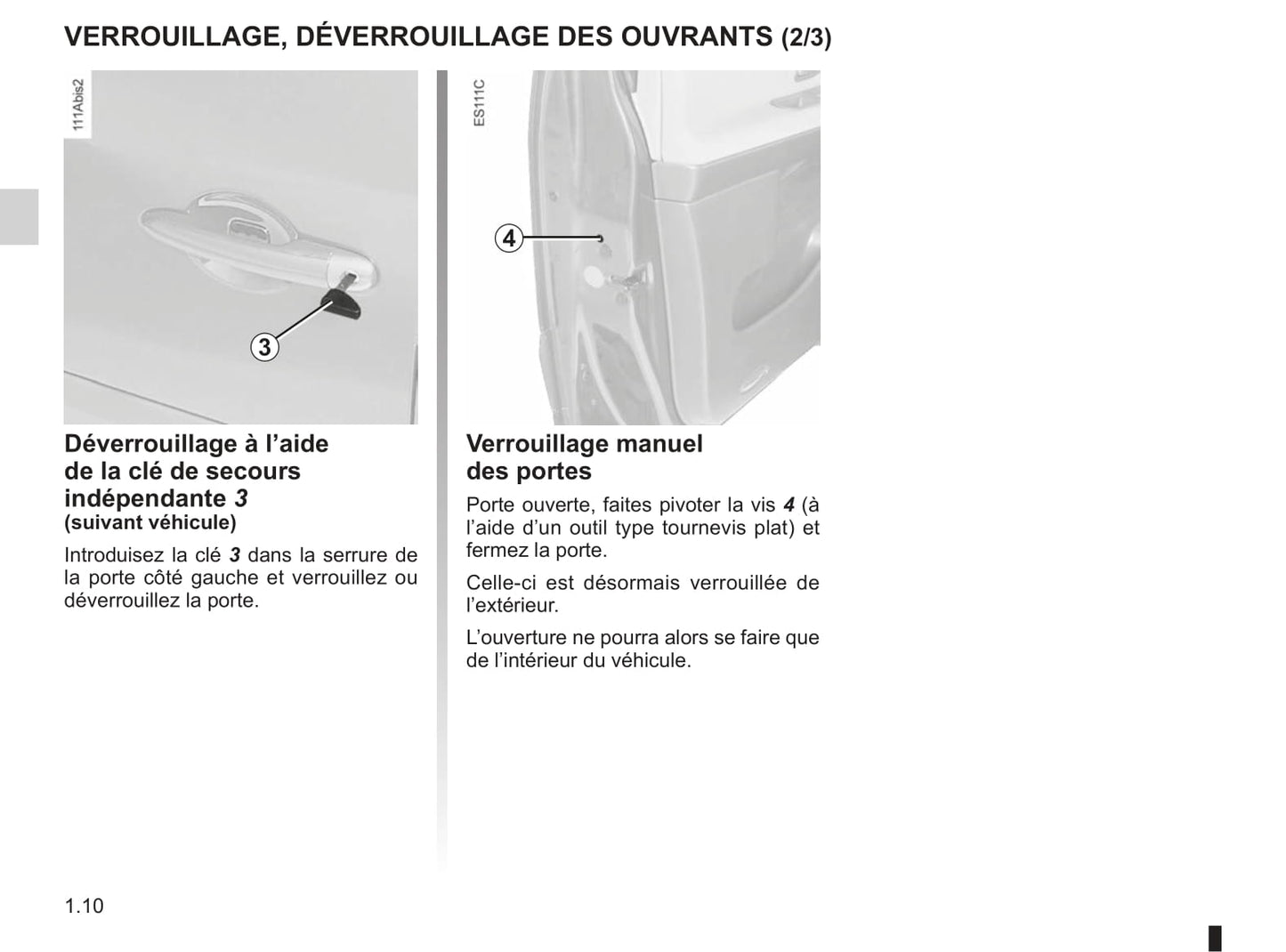 2011-2012 Renault Espace Owner's Manual | French