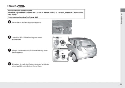 2019-2020 Honda Jazz Owner's Manual | German