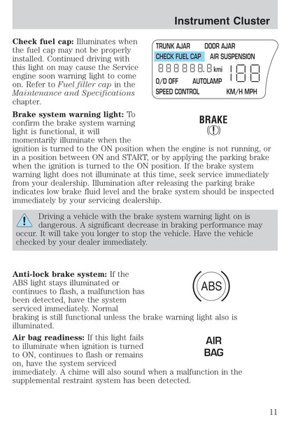 2004 Lincoln Town Car Owner's Manual | English