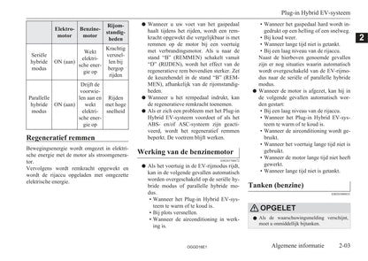 2015-2018 Mitsubishi Outlander PHEV Manuel du propriétaire | Néerlandais