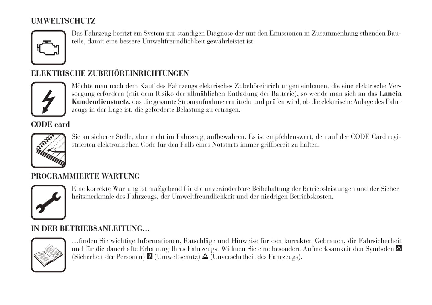 2002-2008 Lanica Phedra Owner's Manual | German