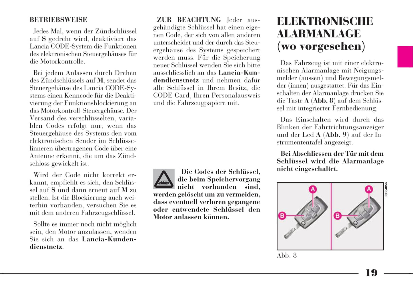 2002-2008 Lanica Phedra Owner's Manual | German