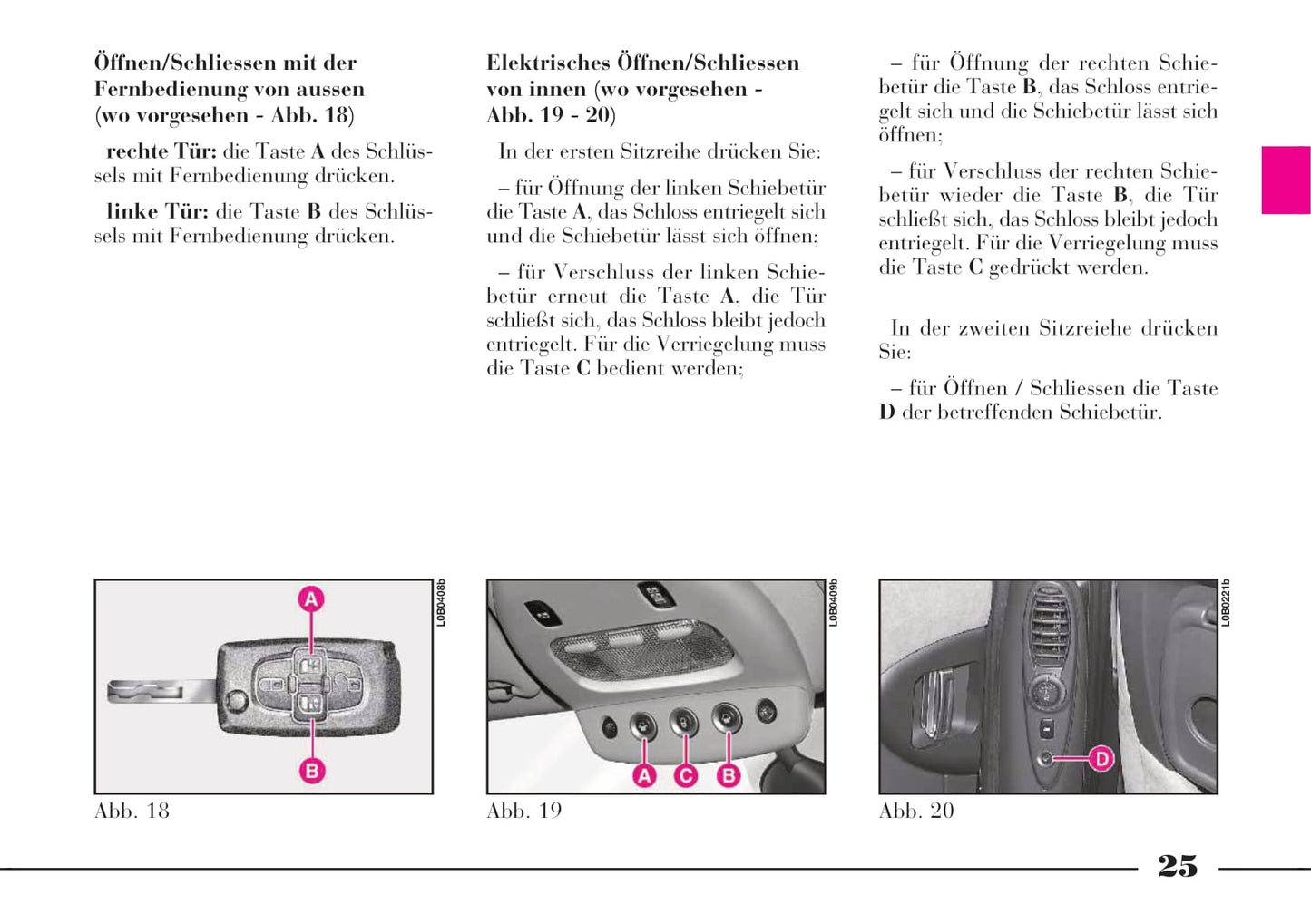 2002-2008 Lanica Phedra Owner's Manual | German