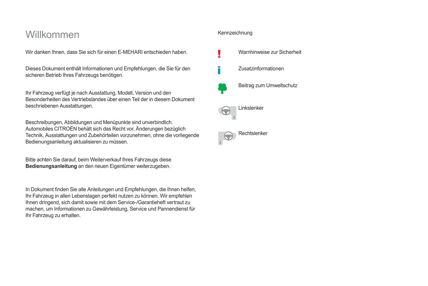 2017-2019 Citroën e-Mehari Gebruikershandleiding | Duits