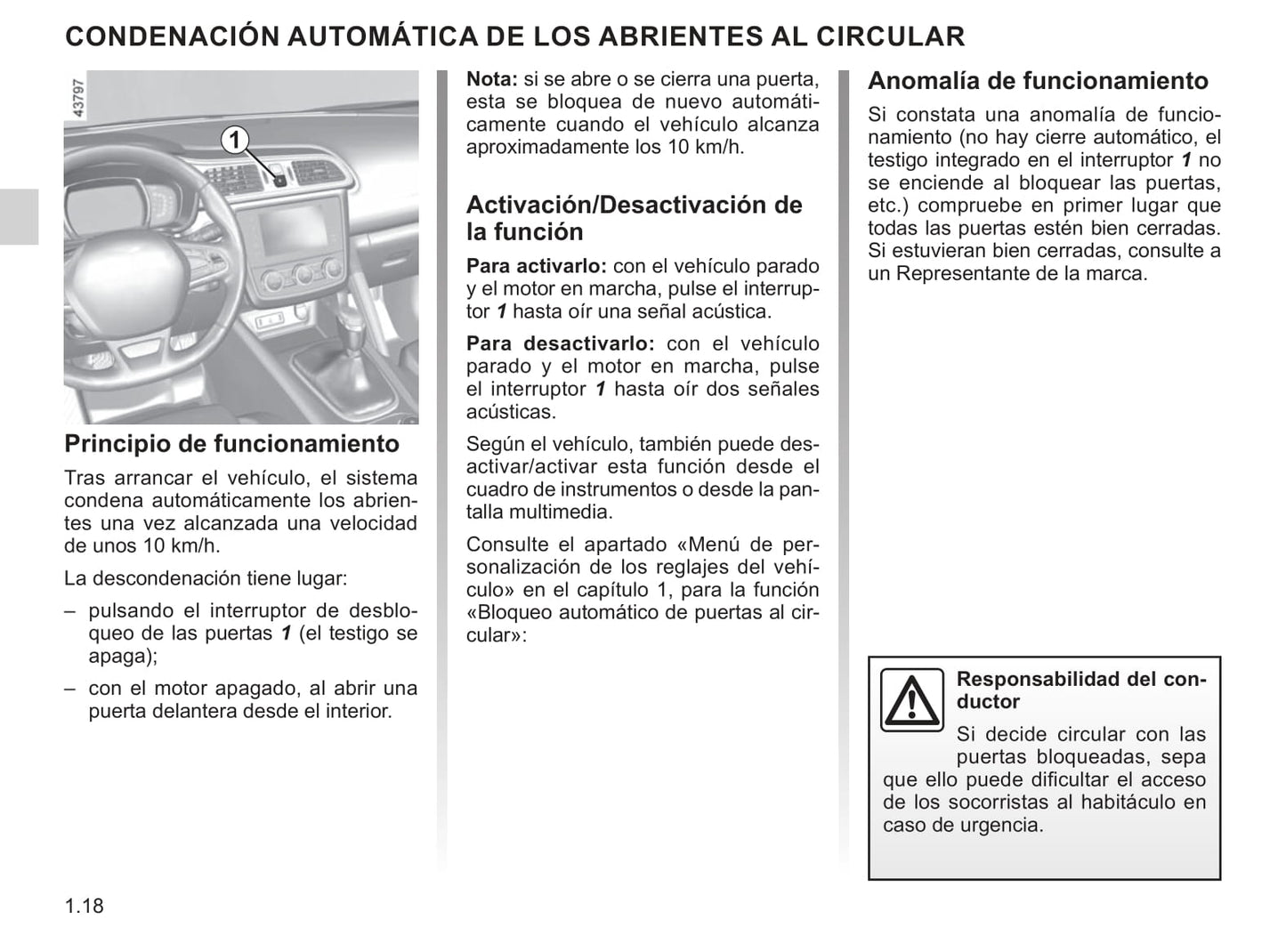 2019-2020 Renault Kadjar Owner's Manual | Spanish