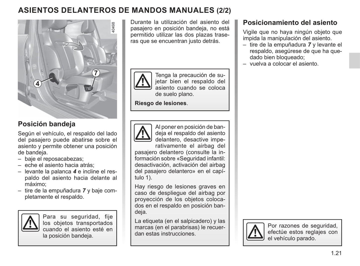 2019-2020 Renault Kadjar Owner's Manual | Spanish