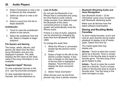 Chevrolet Corvette Infotainment System Owner's Manual 2016