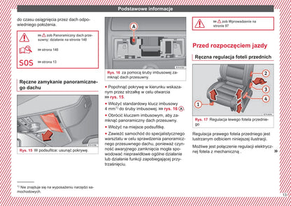 2015-2016 Seat Alhambra Owner's Manual | Polish