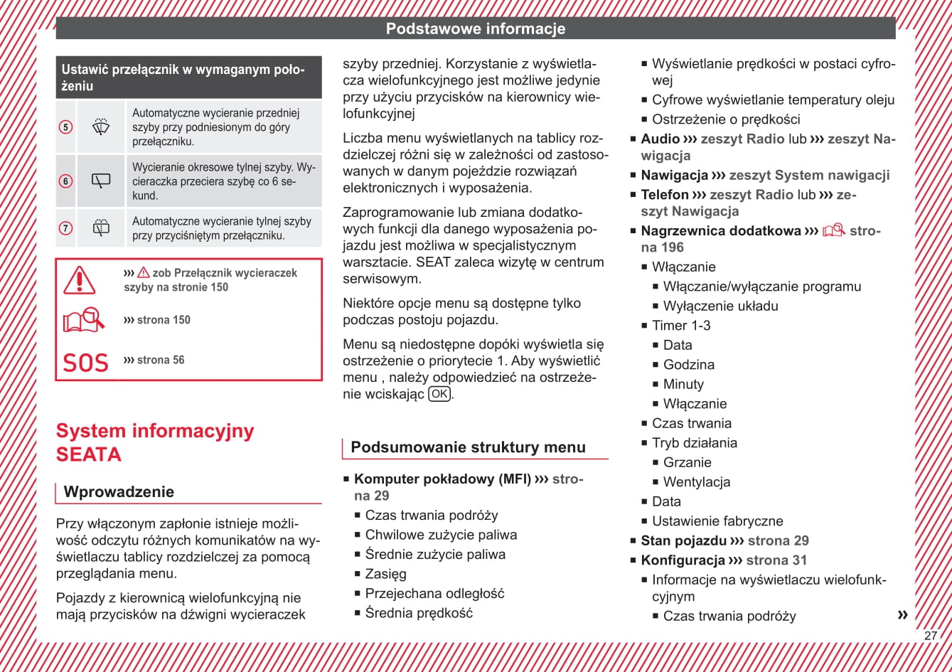 2015-2016 Seat Alhambra Owner's Manual | Polish