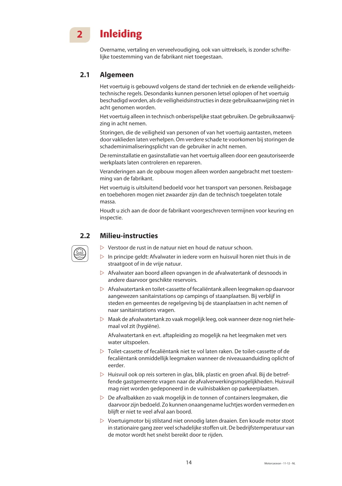 2013 Dethleffs Advantage Owner's Manual | Dutch