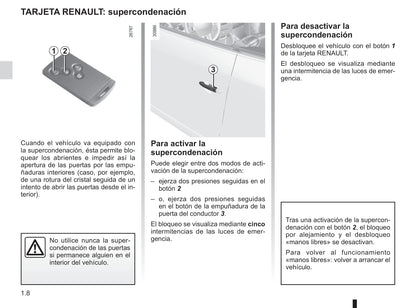 2015-2016 Renault Mégane Coupé Cabriolet/Mégane CC Owner's Manual | Spanish