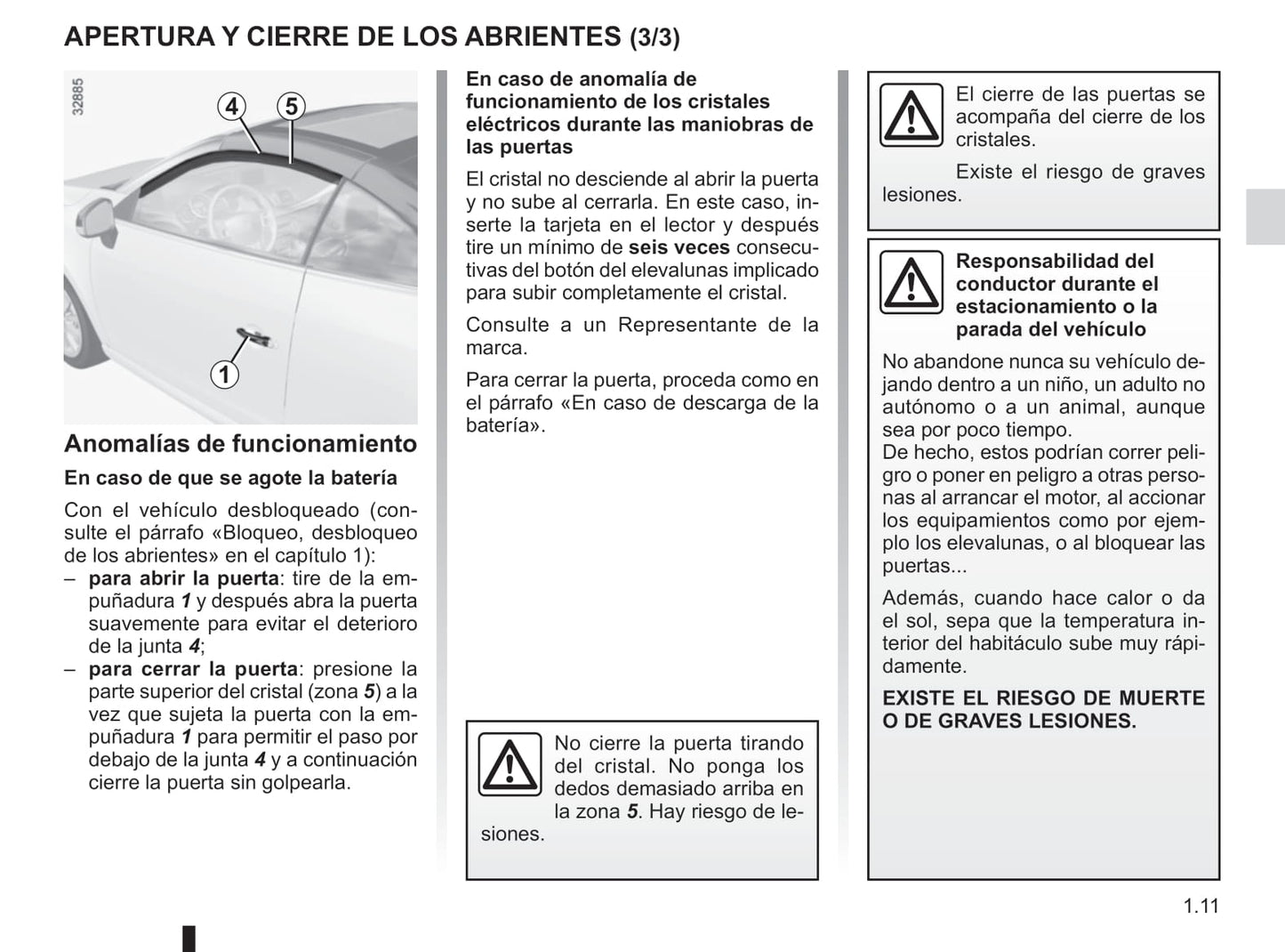 2015-2016 Renault Mégane Coupé Cabriolet/Mégane CC Owner's Manual | Spanish