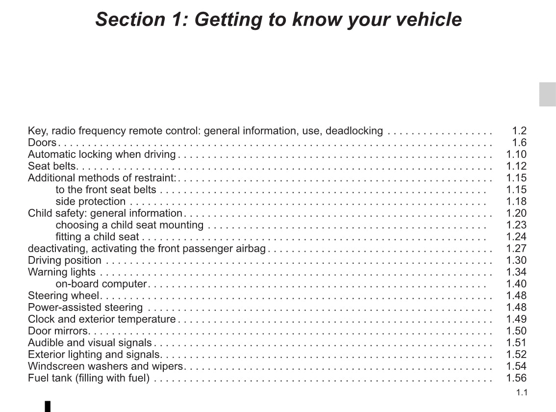 2012-2013 Renault Wind Owner's Manual | English