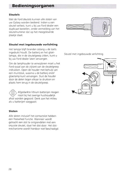 1995-2000 Ford Galaxy Gebruikershandleiding | Nederlands