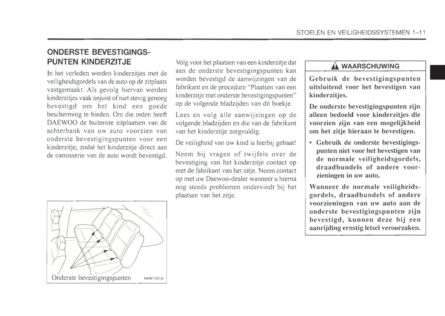 1999-2003 Daewoo Nubira Bedienungsanleitung | Niederländisch