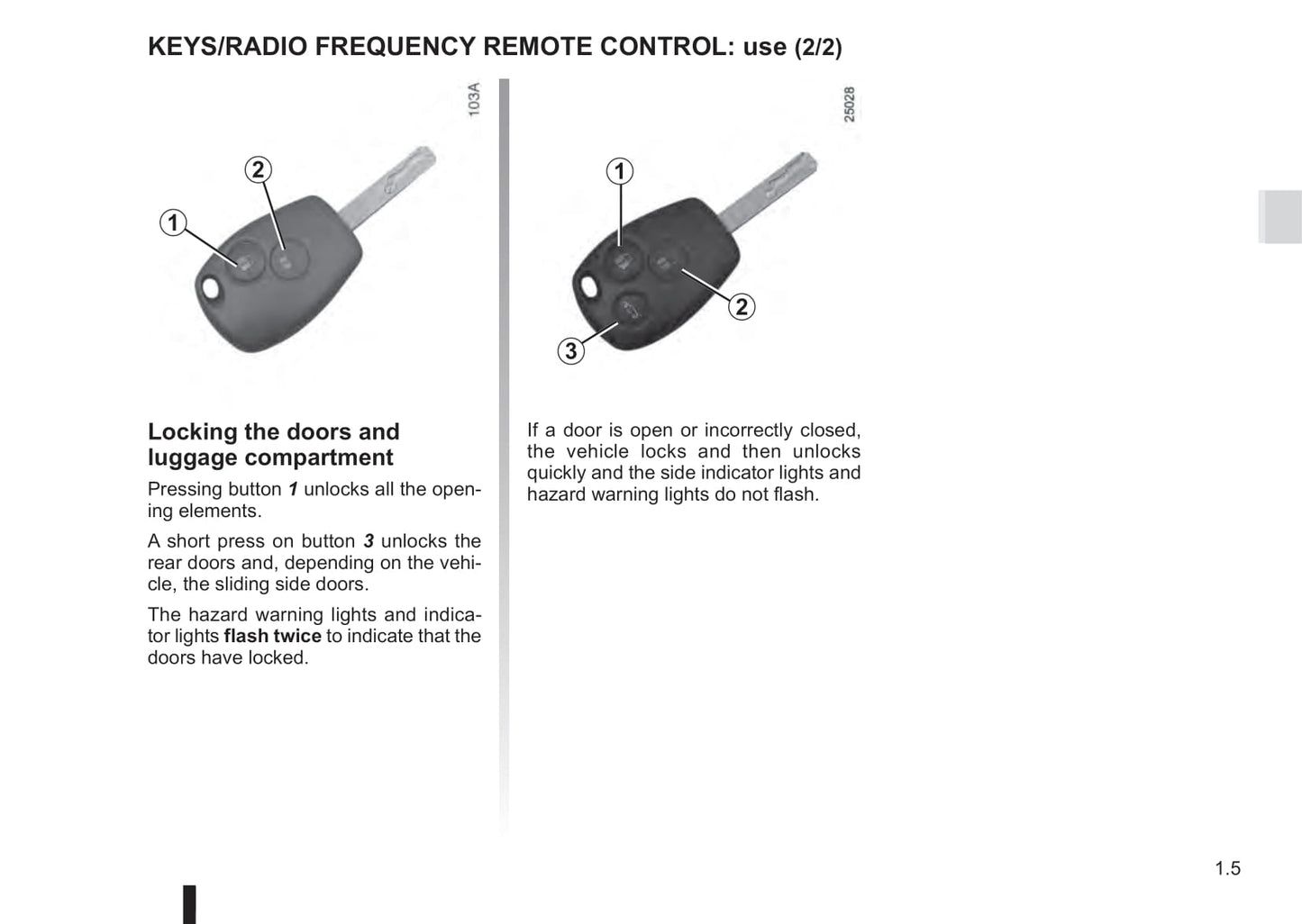 2015-2016 Renault Trafic Owner's Manual | English