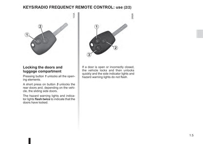 2015-2016 Renault Trafic Owner's Manual | English