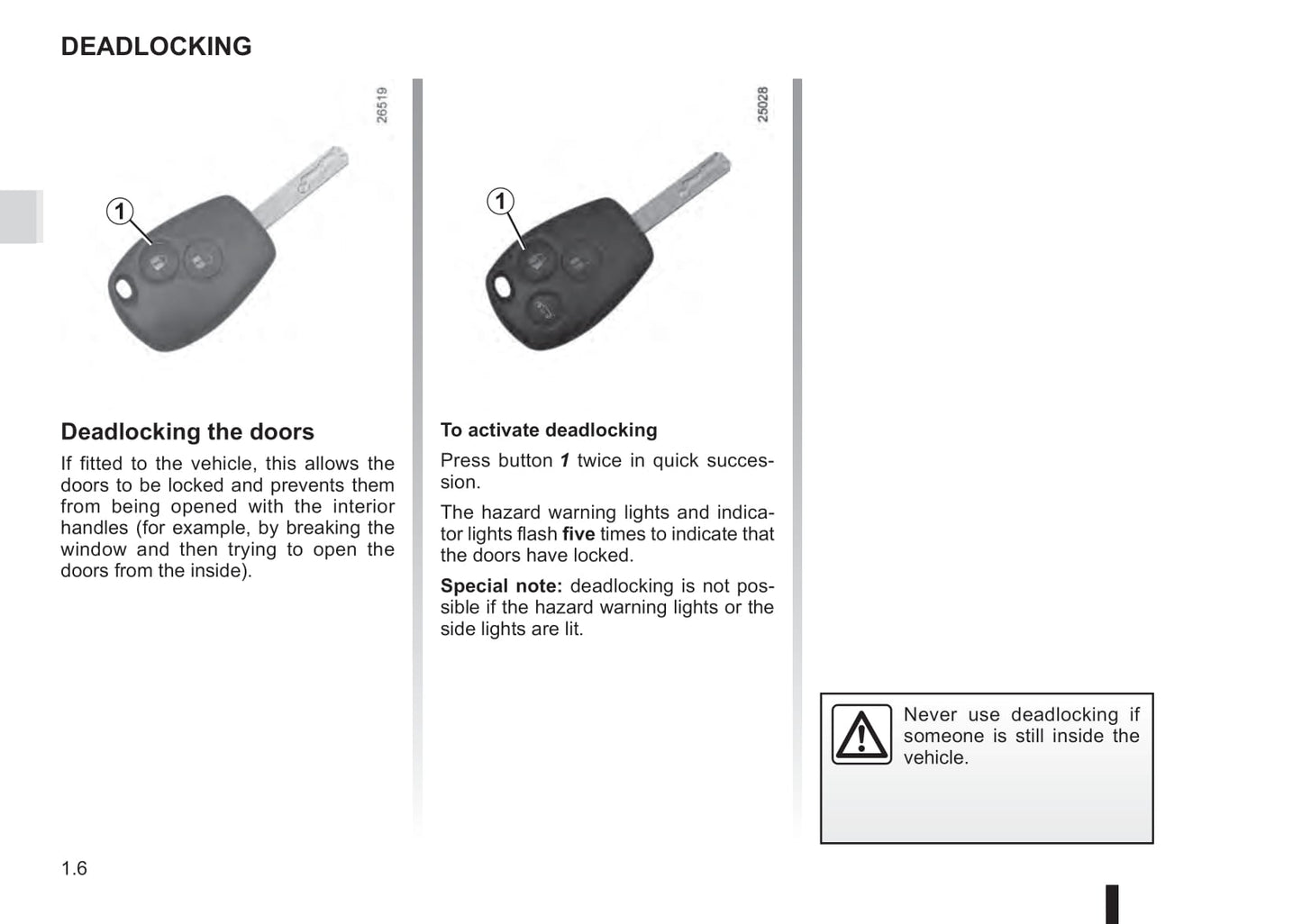 2015-2016 Renault Trafic Owner's Manual | English