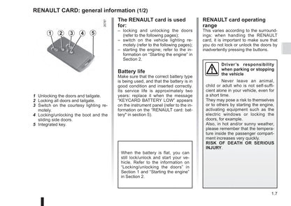 2015-2016 Renault Trafic Owner's Manual | English