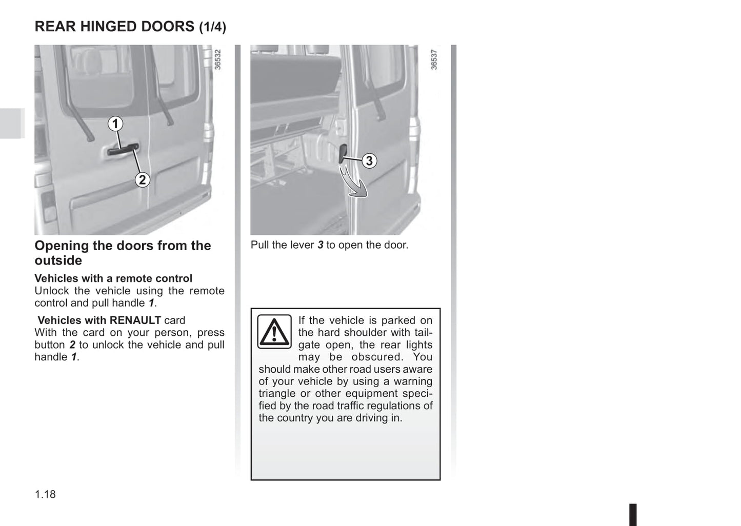 2015-2016 Renault Trafic Owner's Manual | English