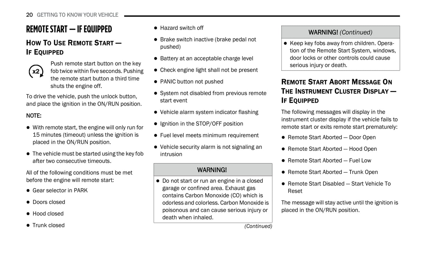 2020 Dodge Charger Owner's Manual | English