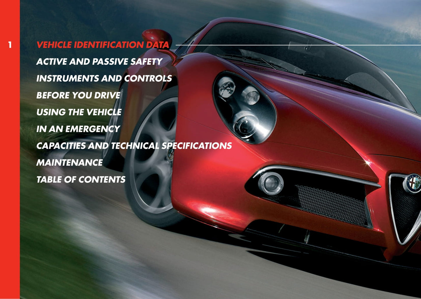 2008 Alfa Romeo 8C Competizione Owner's Manual | English