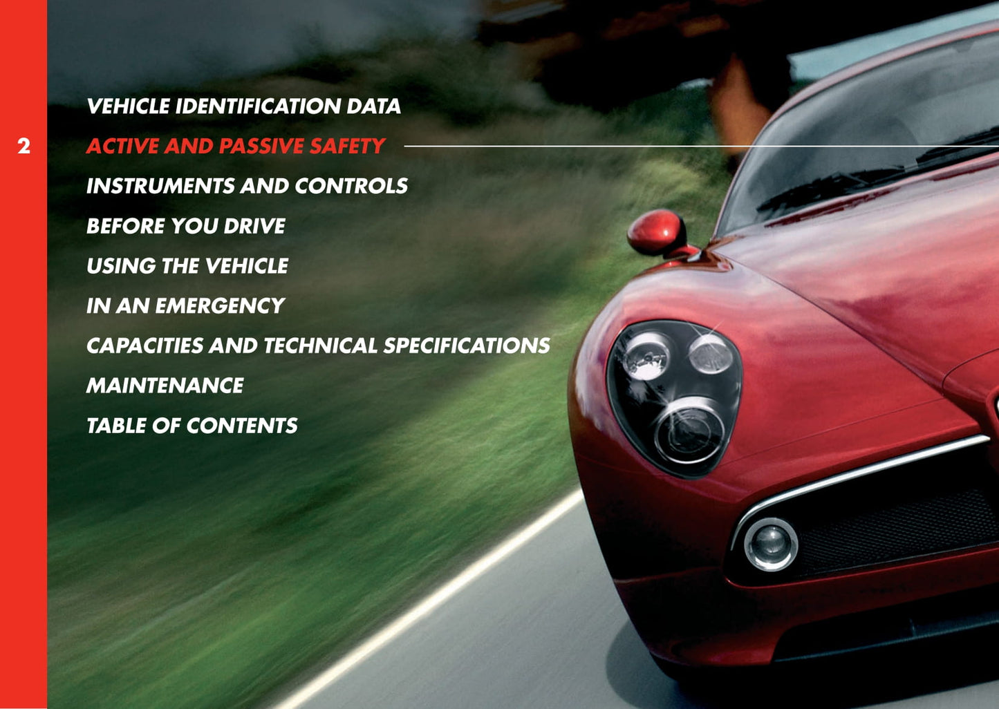 2008 Alfa Romeo 8C Competizione Owner's Manual | English