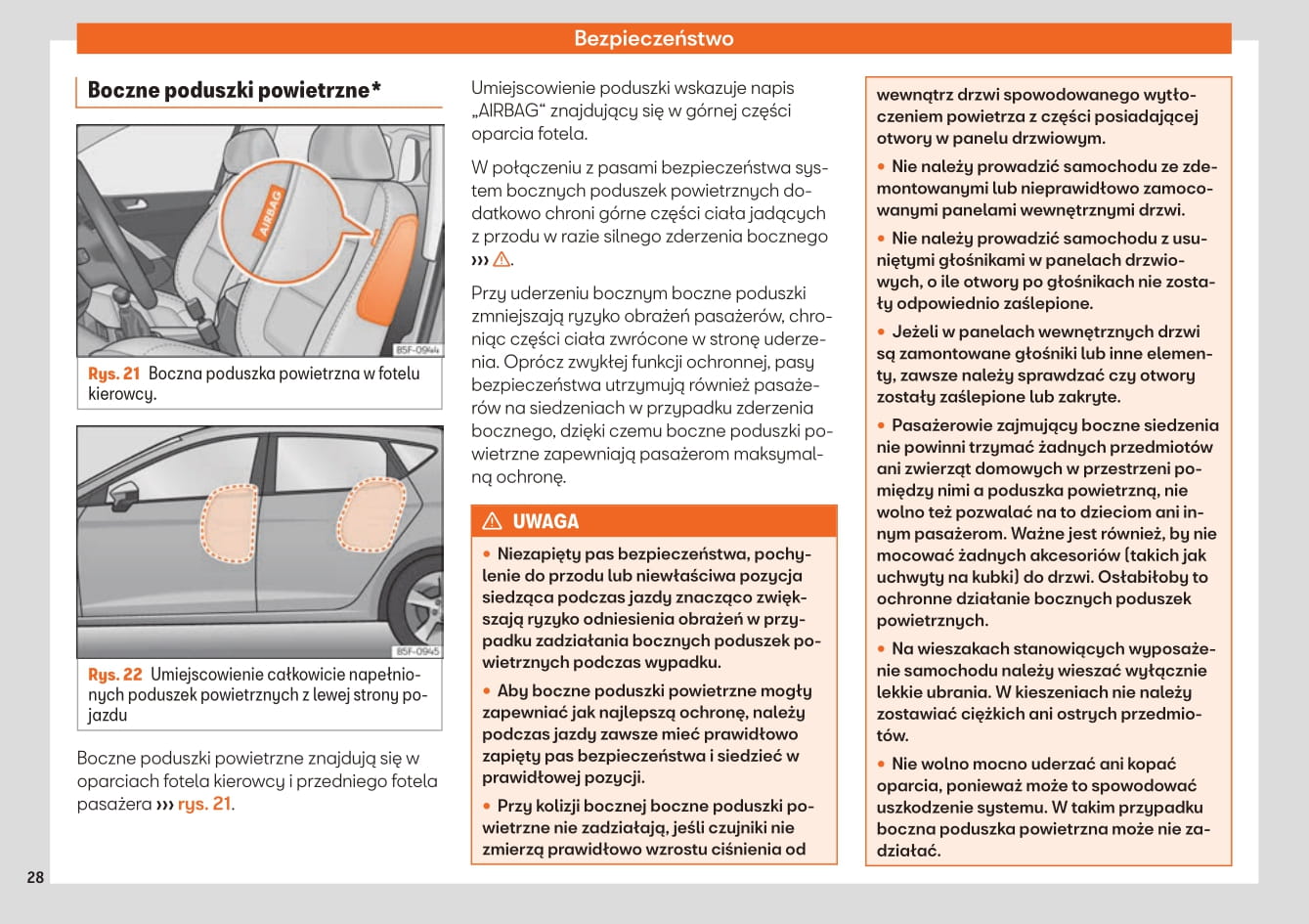 2019-2020 Seat Leon Owner's Manual | Polish