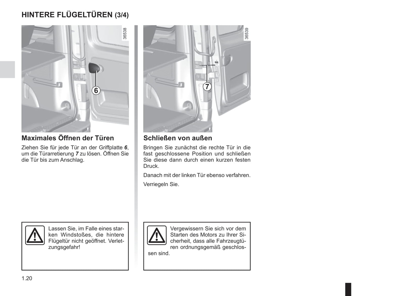 2016-2017 Renault Trafic Owner's Manual | German