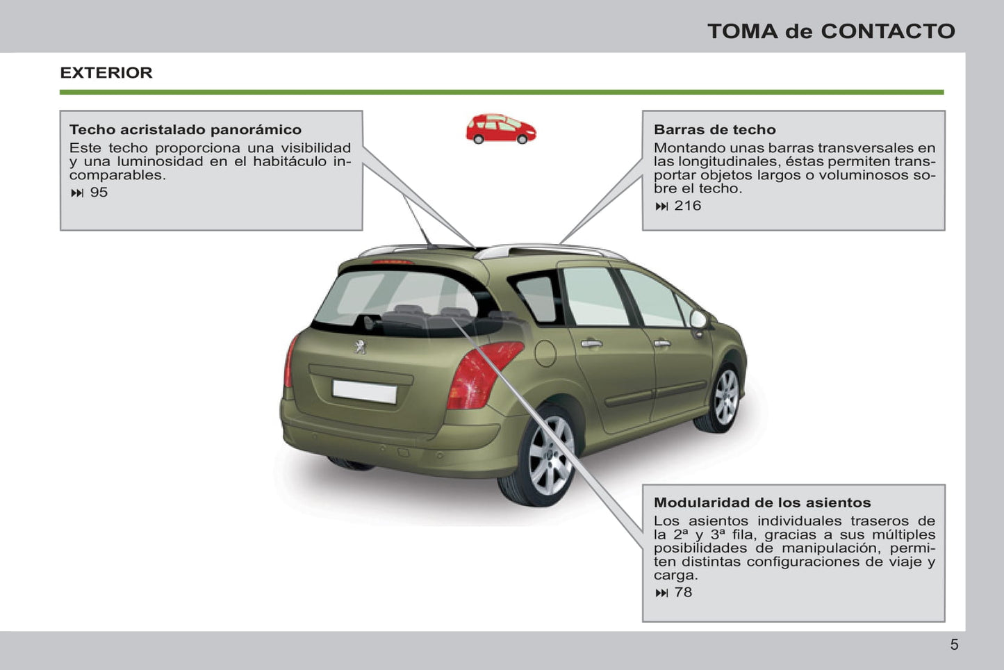 2012-2014 Peugeot 308 Owner's Manual | Spanish