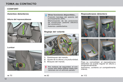 2012-2014 Peugeot 308 Owner's Manual | Spanish