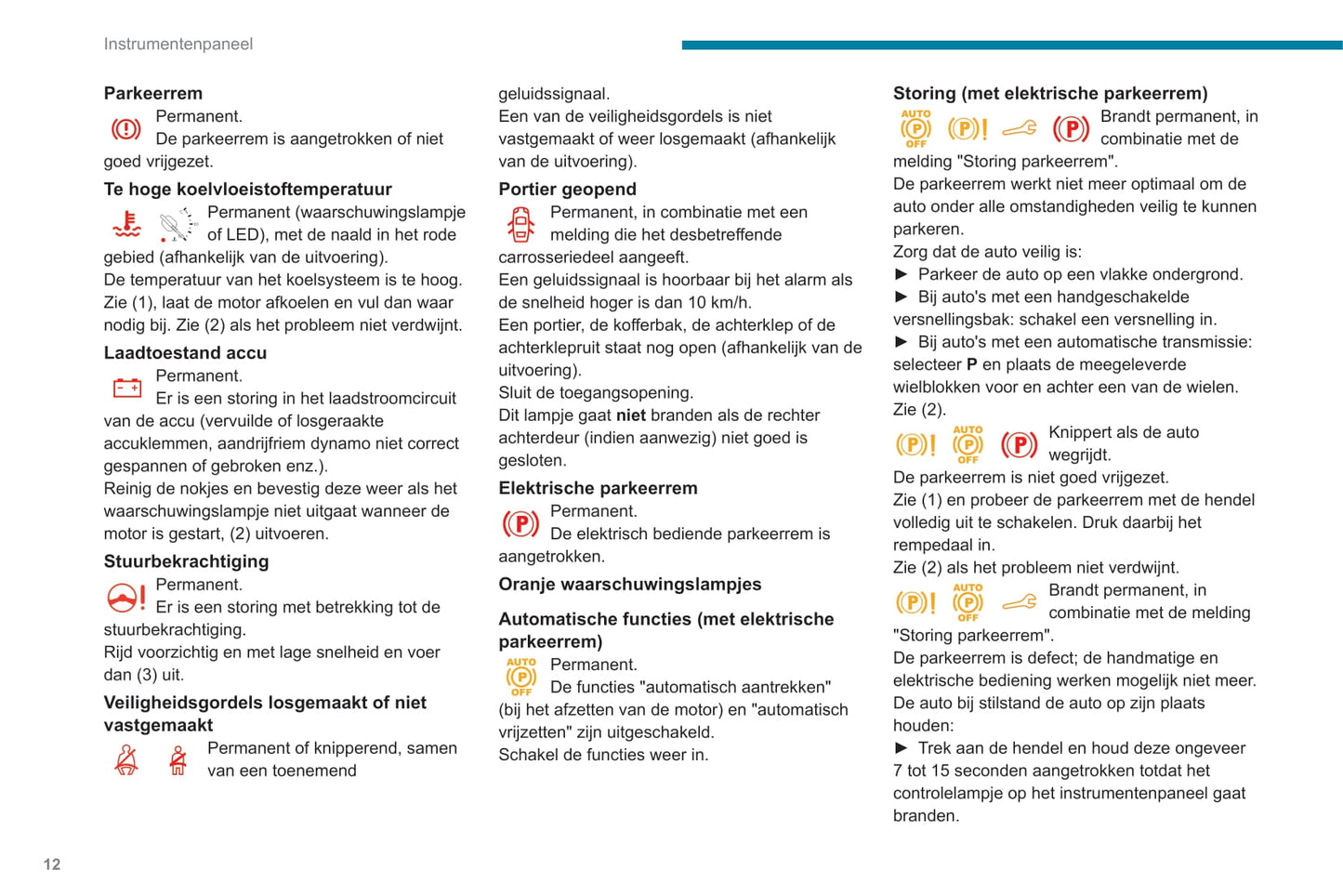 2019-2022 Peugeot Rifter Owner's Manual | Dutch