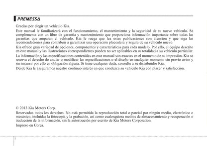 2013-2014 Kia Rio Owner's Manual | Spanish