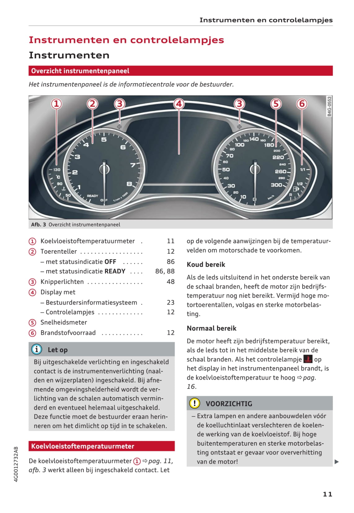 2014-2018 Audi A6 Avant/A6 Limousine/A6 allroad quattro/RS 6 Avant/S6 Avant/S6 Limousine Owner's Manual | Dutch