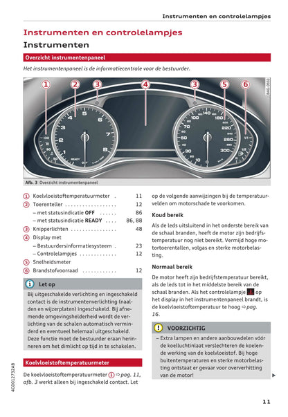 2014-2018 Audi A6 Avant/A6 Limousine/A6 allroad quattro/RS 6 Avant/S6 Avant/S6 Limousine Owner's Manual | Dutch