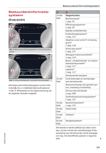 2014-2018 Audi A6 Avant/A6 Limousine/A6 allroad quattro/RS 6 Avant/S6 Avant/S6 Limousine Owner's Manual | Dutch