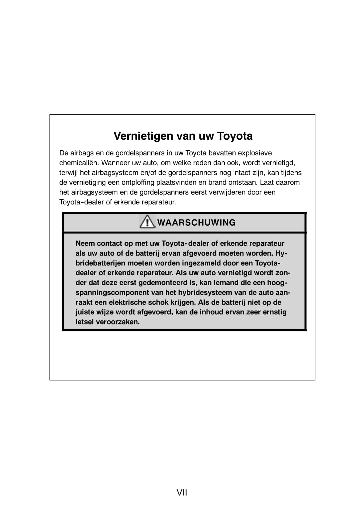 2008-2009 Toyota Prius Owner's Manual | Dutch