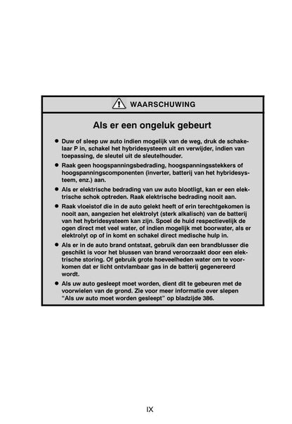 2008-2009 Toyota Prius Owner's Manual | Dutch