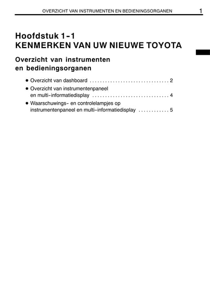 2008-2009 Toyota Prius Owner's Manual | Dutch