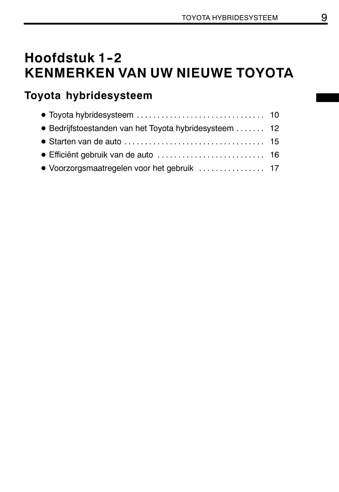 2008-2009 Toyota Prius Owner's Manual | Dutch