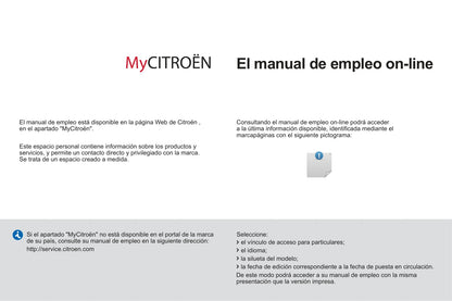 2012-2014 Citroën C1 Owner's Manual | Spanish