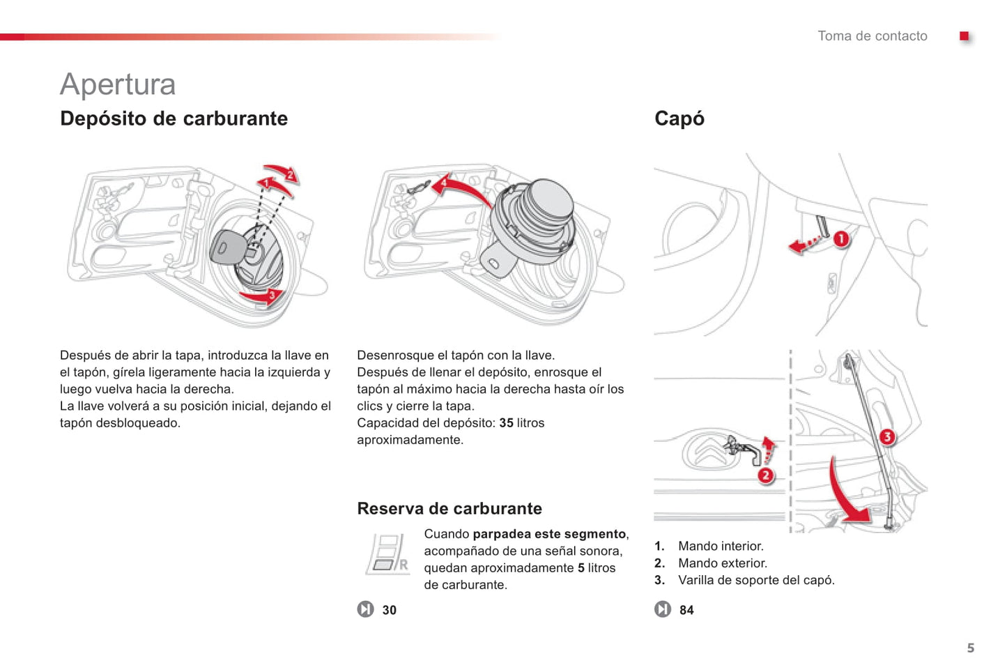 2012-2014 Citroën C1 Owner's Manual | Spanish