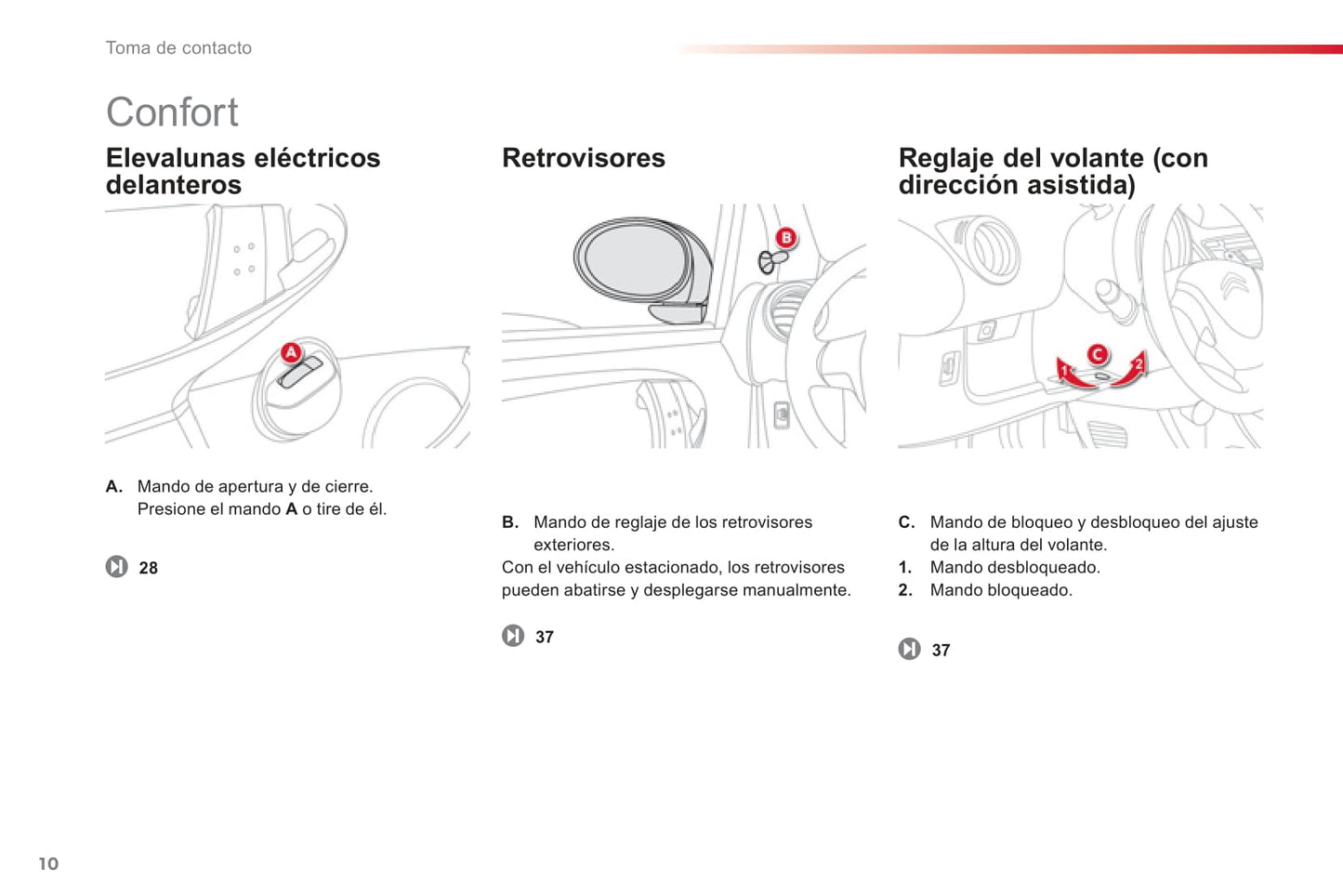 2012-2014 Citroën C1 Owner's Manual | Spanish