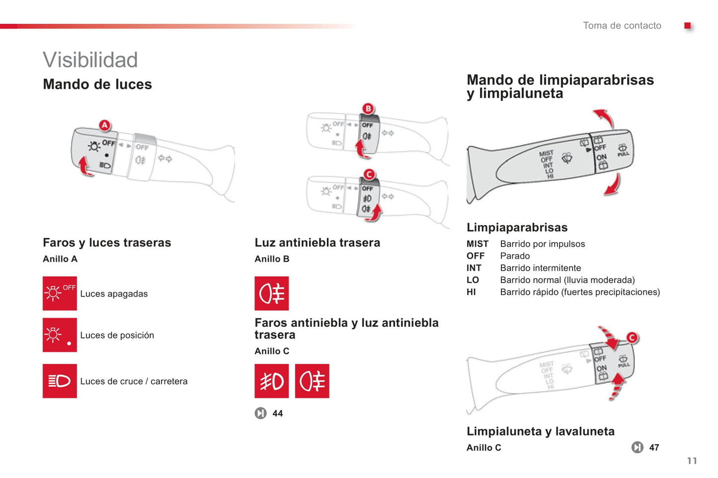 2012-2014 Citroën C1 Owner's Manual | Spanish