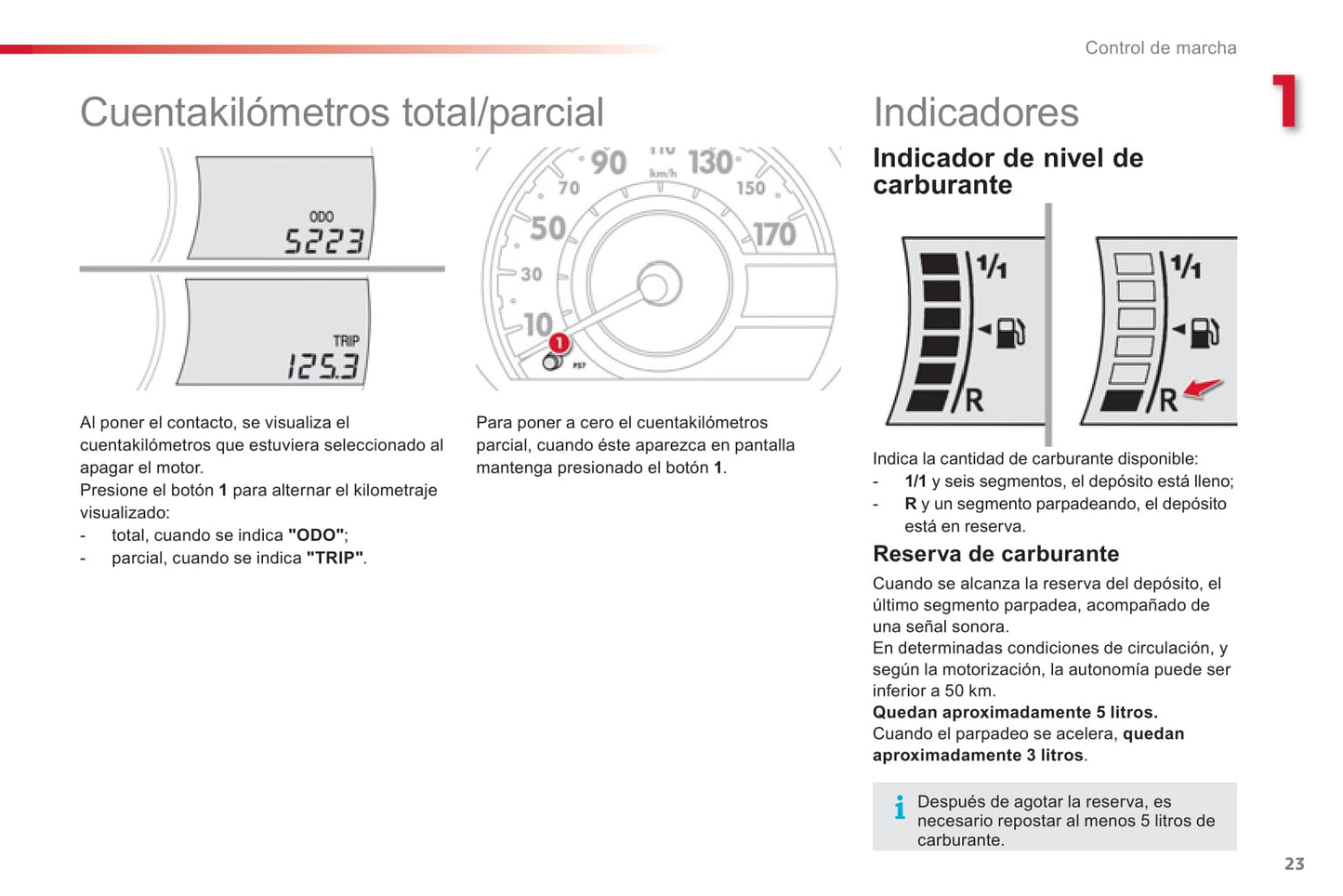 2012-2014 Citroën C1 Owner's Manual | Spanish