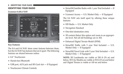 Uconnect 8.4 / 8.4 Nav Supplement Owner's Manual