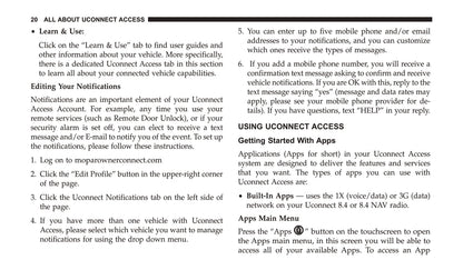 Uconnect 8.4 / 8.4 Nav Supplement Owner's Manual