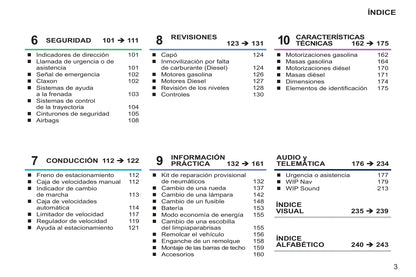 2011-2014 Peugeot 207/207 SW/207 SW Outdoor Owner's Manual | Spanish