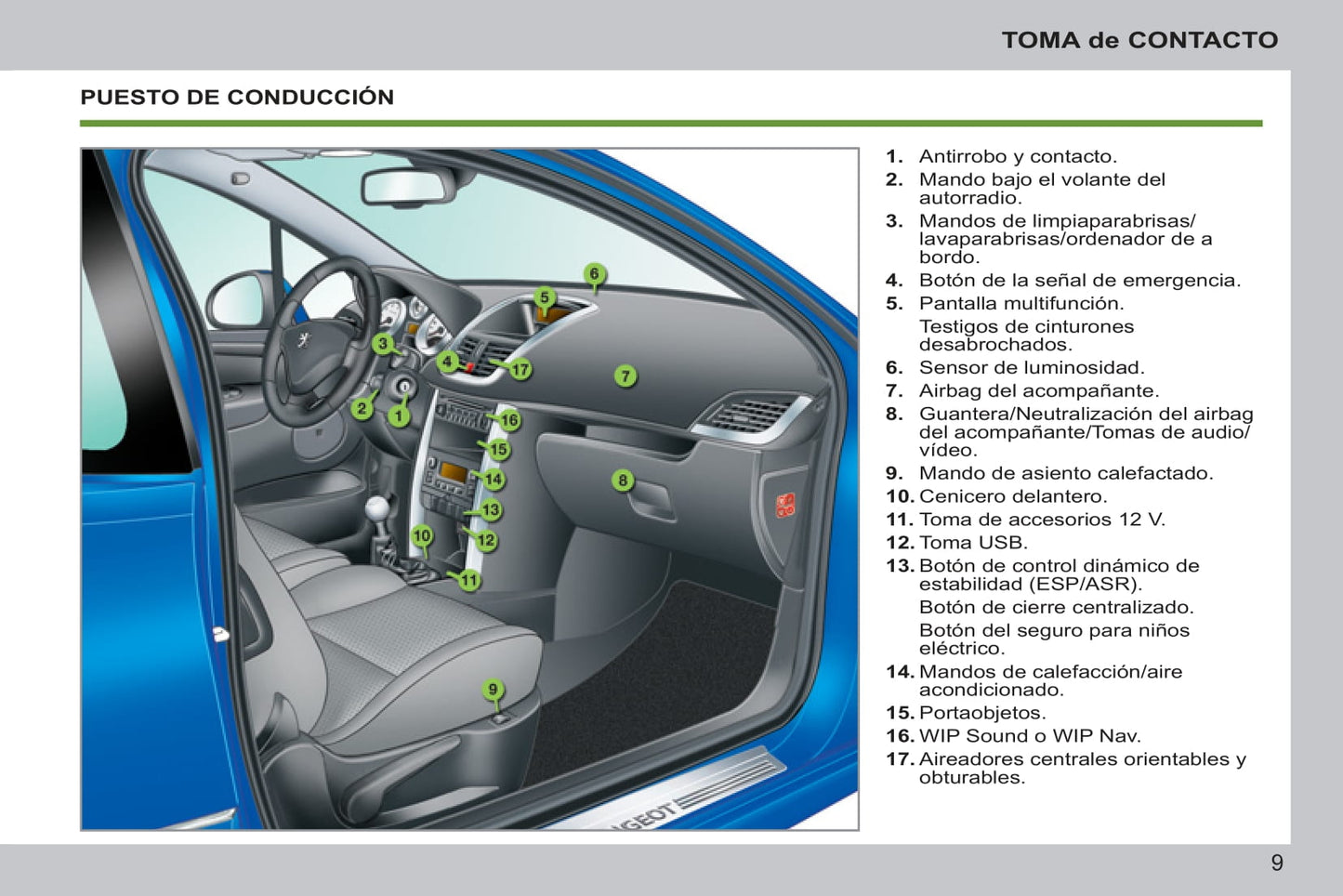 2011-2014 Peugeot 207/207 SW/207 SW Outdoor Owner's Manual | Spanish