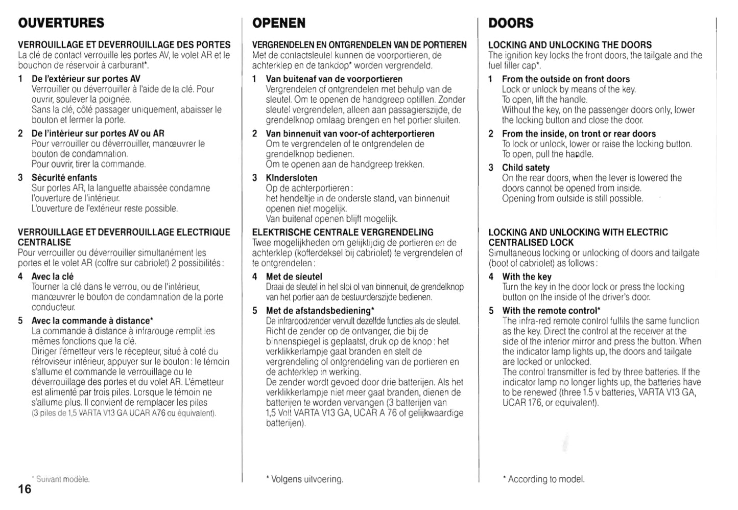 1995-1999 Peugeot 205 Gebruikershandleiding | Nederlands